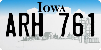 IA license plate ARH761