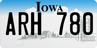 IA license plate ARH780