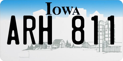 IA license plate ARH811