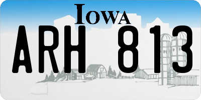 IA license plate ARH813