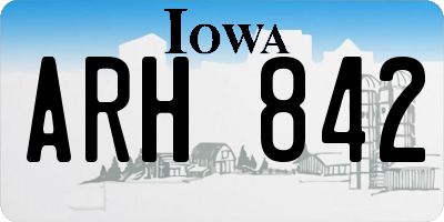 IA license plate ARH842