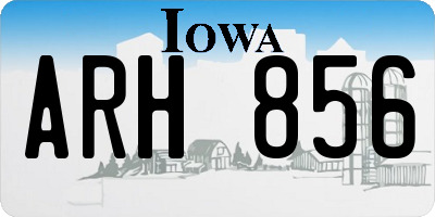 IA license plate ARH856