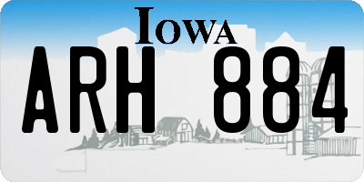 IA license plate ARH884