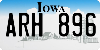 IA license plate ARH896