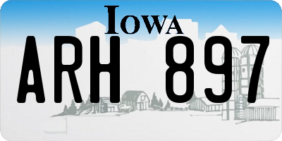 IA license plate ARH897