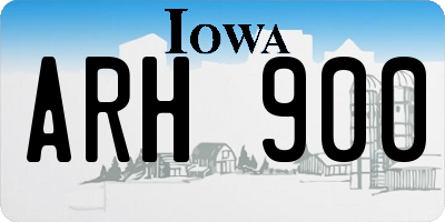 IA license plate ARH900