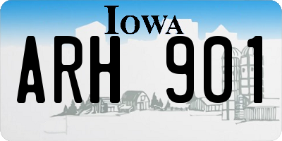 IA license plate ARH901