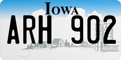 IA license plate ARH902