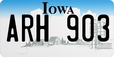 IA license plate ARH903