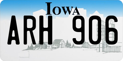 IA license plate ARH906