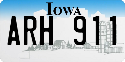 IA license plate ARH911