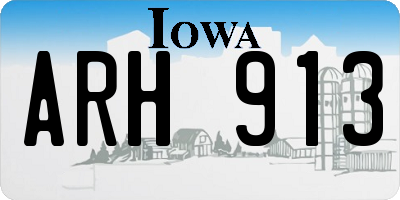 IA license plate ARH913