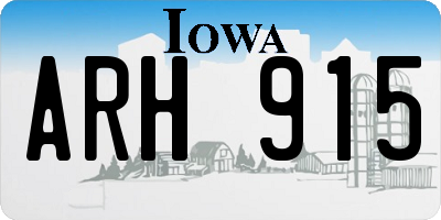 IA license plate ARH915