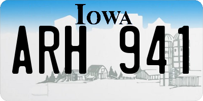 IA license plate ARH941