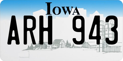 IA license plate ARH943