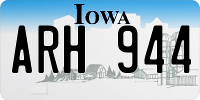 IA license plate ARH944