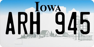 IA license plate ARH945