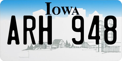 IA license plate ARH948