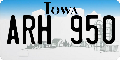 IA license plate ARH950