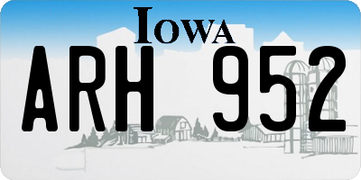 IA license plate ARH952