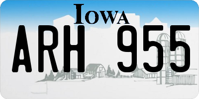 IA license plate ARH955