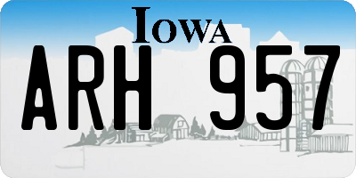 IA license plate ARH957