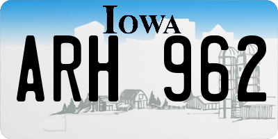 IA license plate ARH962
