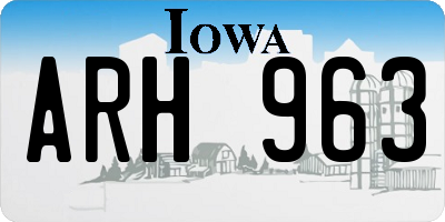 IA license plate ARH963