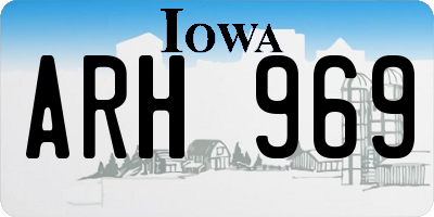 IA license plate ARH969