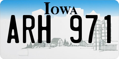 IA license plate ARH971