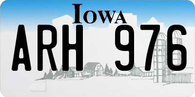 IA license plate ARH976