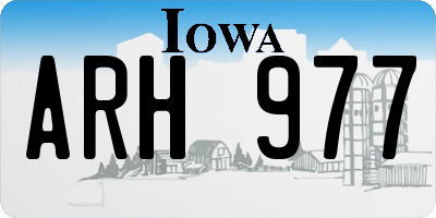 IA license plate ARH977