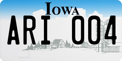 IA license plate ARI004