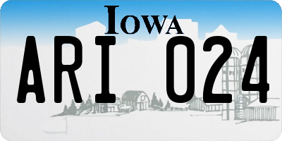 IA license plate ARI024