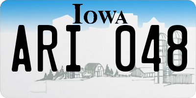 IA license plate ARI048