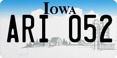 IA license plate ARI052