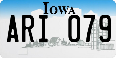 IA license plate ARI079