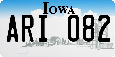 IA license plate ARI082