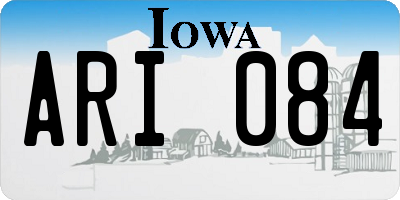 IA license plate ARI084