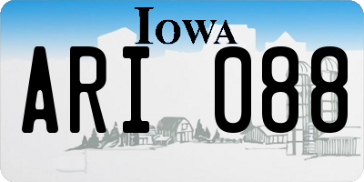 IA license plate ARI088