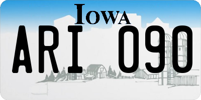 IA license plate ARI090