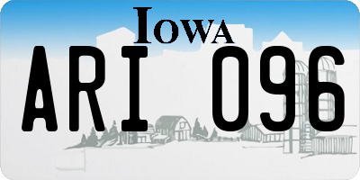 IA license plate ARI096