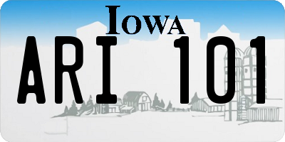 IA license plate ARI101
