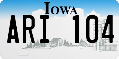 IA license plate ARI104