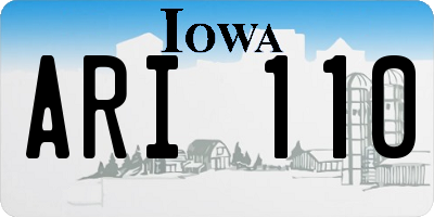 IA license plate ARI110