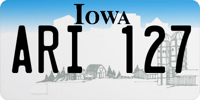 IA license plate ARI127