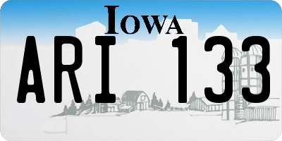 IA license plate ARI133