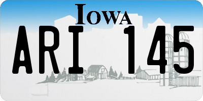 IA license plate ARI145