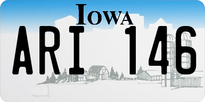 IA license plate ARI146