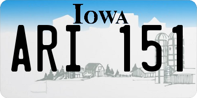 IA license plate ARI151